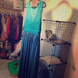 Turquoise blue dress